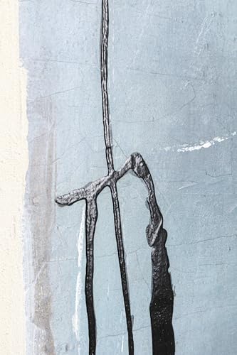 Kare Design Leinwandbild Dust, Blau, Wandbild, Wandkunst, Abstrakt, Mit Holz Rahmen, Handgemalt, 75x55 cm