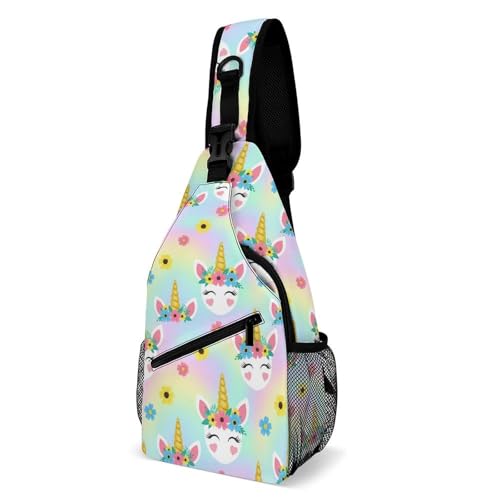 Sacoche bandoulière hommes femmes contre le poids - Sac poitrine licornes léger