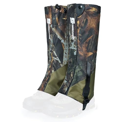Huenco Outdoor Camouflage Snowproof Waterproof Snow Boot Gaiters Legging Gaiter High Leg Cover for Hiking Walking Climbing Hunting