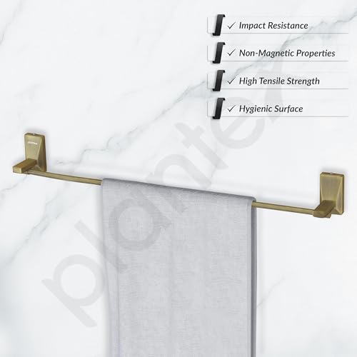 Image of Plantex 304 Grade Stainless Steel Single Towel Rod /Towel Hanger for Bathroom /Hand Towel Holder /Bathroom Accessories - Crystal (Brass Antique)