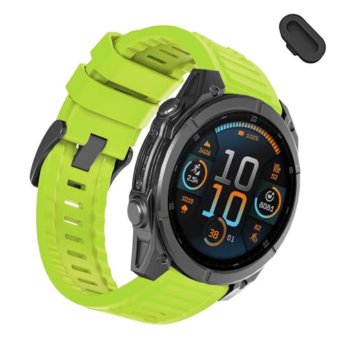 Image of 26mm Quickfit Silicone Watch Bands Compatible with Garmin Fenix 8 Pro /quatix 8 51mm /Fenix 7X /7X Pro /6X /6X Pro /5X /5X Plus /3 HR /Enduro 3 2 /Descent Mk3i 51mm /Mk2i /Tactix 8 /7 pro /epix Pro 51MM