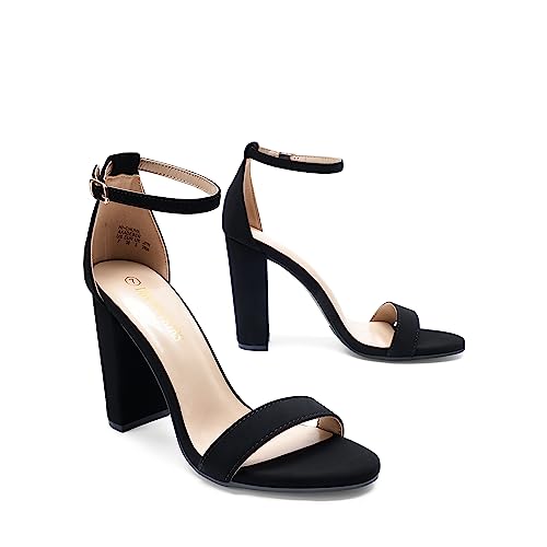 Image of DREAM PAIRS Women's Hi-Chunk High Heel Pump Sandals | High Heels, Pump Sandals, Buckle