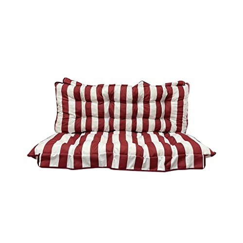 Coussin balançoire copeaux 135*55*12 cm matelassé recouvert d'assise et de Dossier en Coton (Bourgogne) Cover