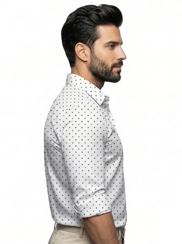 Image of Amazon Brand - INKAST Men's Printed Cotton Shirt | Full Sleeve | Regular Fit | Comfortable Formal Stylish Shirt for Men | Man Shirts for Professional Look