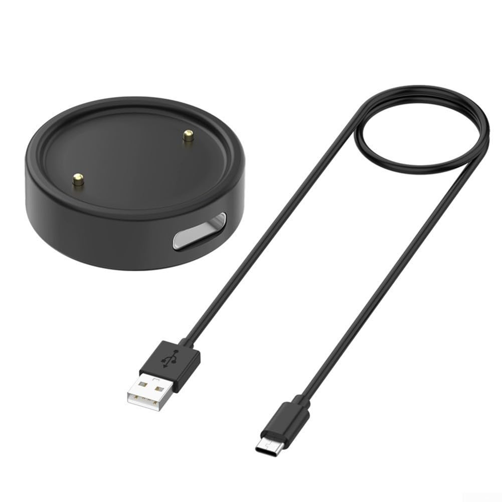 Cable de carga USB para Amazfit Bip 6 Active de 2 a 100 cm, cargador magnético de reloj inteligente con cordón, cable negro