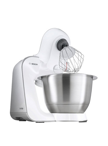 Bosch MUM54230 Robot culinaire Styline 900 W Bol mélangeur inox Râpeur/éminceur Couvercle mélangeur plastique Crochets pétrisseurs Presse-agrumes Fouets à battre et à mélanger (Import Allemagne)