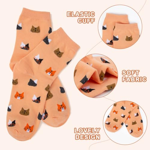 Image of Chalier Womens Funny Socks Cozy Cute Printed Patterned Fun Socks Novelty Cat Dog Socks for Women
