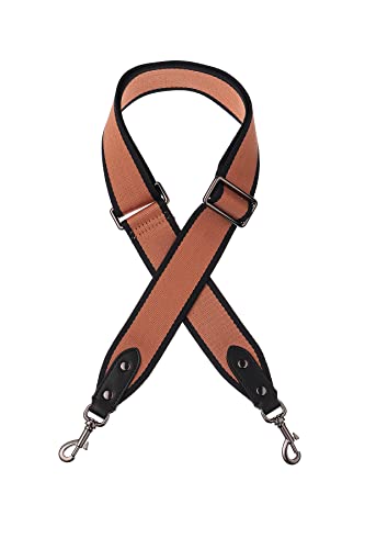 Image of jiesinlov Bag Strap Replacement Crossbody Wide Shoulder Straps Adjustable for TOTE,Messenger Bags and Handbags (Brown-1)