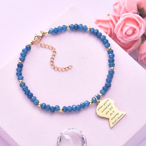 Melix Home Whimsical Stone Beads Bracelet Courage Gift For Her Women Daughter Teen Adjustable Bracelets4