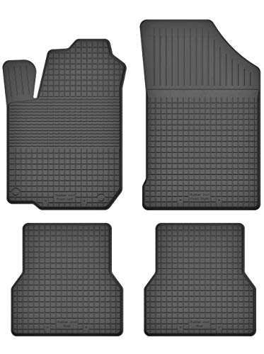 Gummimatten Fußmatten 1.5 cm Rand kompatibel mit Citroen C2 C3 I Bj.2002-2009 ideal angepasst 4...