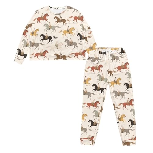 Image of Womens Lounge Set Long Sleeve Soft Pajama Sets