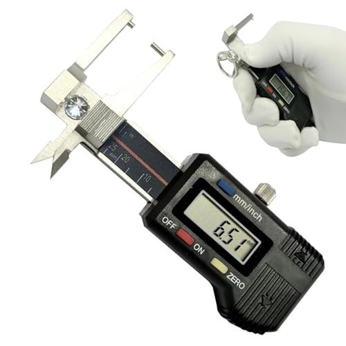 精密校正ダイヤモンド宝石キャリパー、0-25mm 0.01mm多機能スクエアデジタルゲージダイヤモンド&宝石測定厚さツール