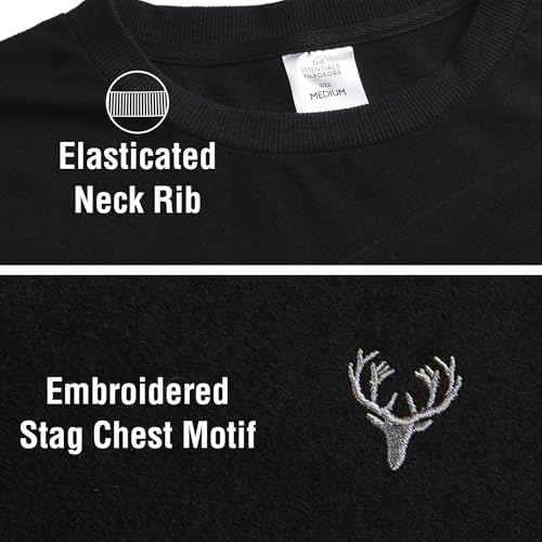 Mens Fleece Pyjama Set With Long Sleeve T-Shirt & Bottom Pants Sleepwear Loungewear & Nightwear For Men Soft & Comfortable Top & Trousers Size S-XL (Uk, Alpha, M, Regular, Regular, Grey Checks) - 3