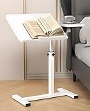 Hochwertige Materialien, langlebig: Der Sofa-Beistelltisch ist aus mitteldichter Faserplatte und Eisen gefertigt und verfügt über eine starke Tragfähigkeit von bis zu 20 kg. Die C-förmige Struktur und 2 dreieckige Stützen unterhalb der Oberseite sorgen für einen stabileren kleinen Beistelltisch