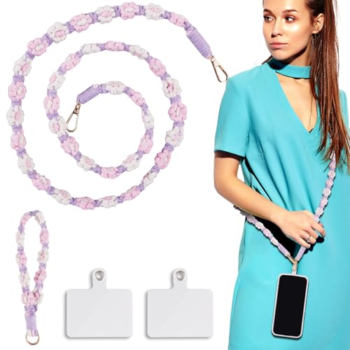 Cordons pour téléphone portable Tomorotec lilas lot de 2 dragonnes universelles