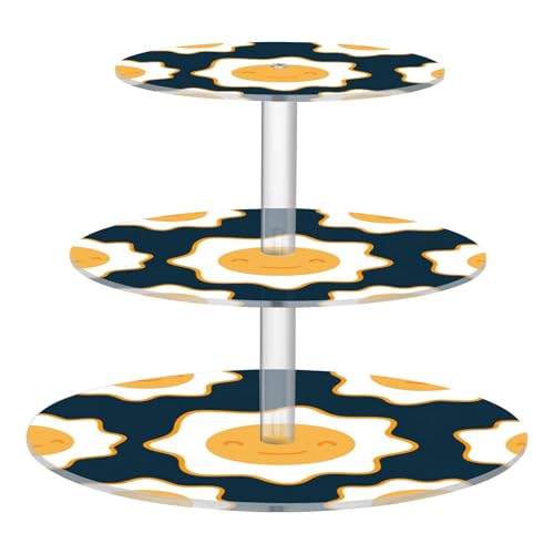 Sunshine Eggs Green Transparent Circular Tray Spill-Proof Circulars Display Stand Party