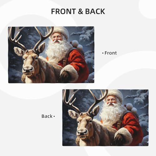 Set de table Noël en lin synthétique premium résistant et élégant x6