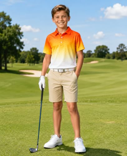 Image of uideazone Boys Polo Shirts Dry Fit Performance Golf Short Sleeve Casual School Uniform Size 5-14
