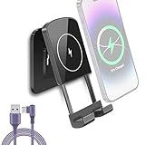 Recarpet Wireless Charger with Wall Mount Phone Holder, Wireless Charing Desk Phone Holder with Adju