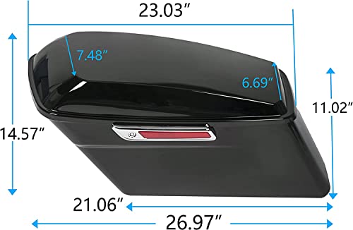 Alforjas rígidas para moto con kit de montaje KUAFU miniatura 2