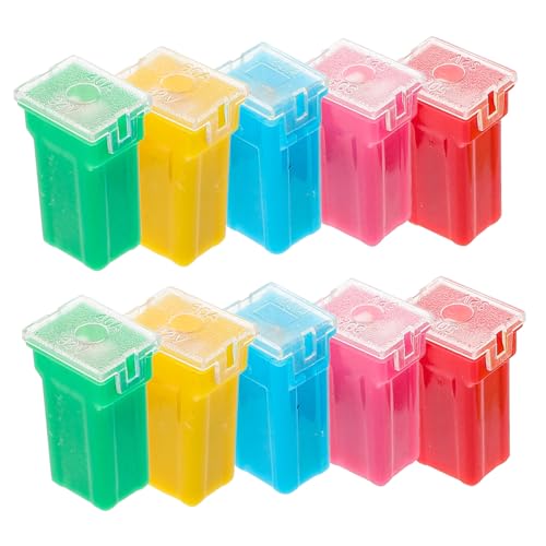 Kit de bloc de fusibles para camión 10 piezas, fusibles automotrices multifuncionales para RV, auto y SUV miniatura 1