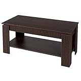 Einfache Montage und Reinigung: Mit der Anleitung können Sie der Holztisch einfach aufbauen, alle Teile und Schrauben sind mit einer Nummer beklebt, die der Nummer in der Anleitung entspricht. Wegen glatter Oberfläche können Sie mit gewöhnlichem Tuch einfach reinigen.