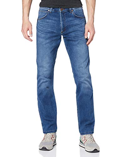 Wrangler Greensboro Vaqueros, Azul (Bright Stroke 91q), 42W / 34L para Hombre
