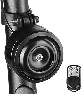 Accolmile Bike Horn with Remote Control Waterproof Rechargeable Bicycle Bell with USB Port Bike Bell Alarm