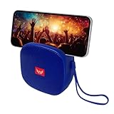 Caixa de som bluetooth portátil 5w com suporte para celular usb