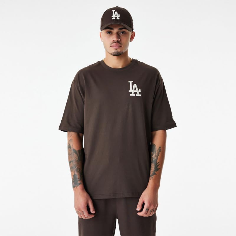 New Era League Essntls LC OS Tee Losdod Brsofw Los Angeles Dodgers T-Shirt Uomo
