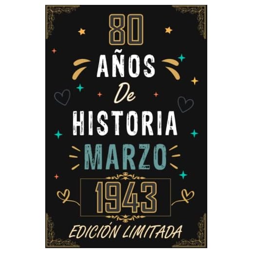 CUADERNO, 80 AÑOS DE HISTORIA MARZO 1943 EDICIÓN LIMITADA: Regalo de 80 cumpleaños para mujeres y hombres, ideas de 80 cumpleaños... un cumpleaños... ... regalo de 80 cumpleaños para él/ella.