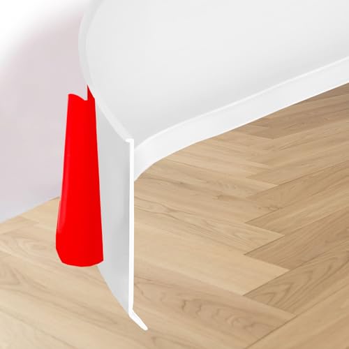 GELINTONG Flexible Skirting Board Roll - 100 mm (Length: 3 m White) -Self Adhesive PVC Baseboard Wall Base Molding Trim - Skirting Boards Covers