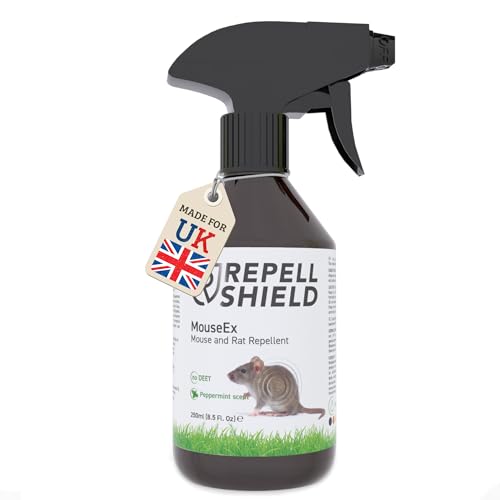 Rat & Mouse Repellent Spray – 250ml – Peppermint Oil for Rats, Rodent Repellent, Mice Repellent, Indoor & Outdoor Rat Repellent, Non-Staining, Peppermint Oil Spray, Made in Germany, Family & Pet Safe