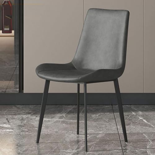 Juego de sillas de comedor de lujo color crema con respaldo alto y patas de metal, sillas de cocina modernas para comedor y oficina