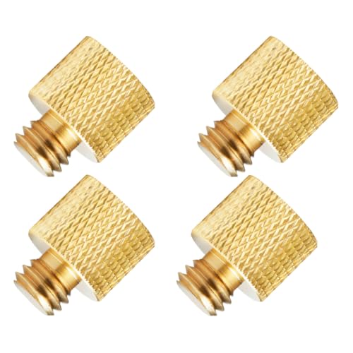 Adaptador rosca trípode hembra macho CRAFTHROU dorado pack de 4 tornillos de montaje para cámara DSLR