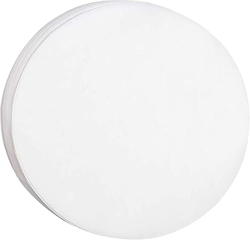 Verdental 100 hojas de papel pergamino para hornear, redondas, antiadherentes, precortados, círculos de pergamino para moldes de tartas, tortillas,