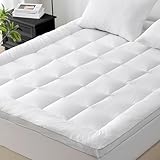 Picture of UNILIBRA Cal King Size Mattress Pad Pillow Top Mattress Cover Padded with Down Alternative Filling Cooling Quilted Fitted Mattress Protector Streches up 8-22" Deep Pocket Cooling Mattress Topper