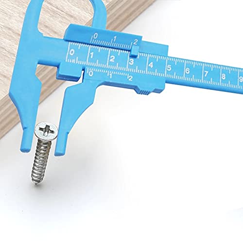 Calibrador Vernier Plástico 0-100mm para medir diámetros y profundidades miniatura 3