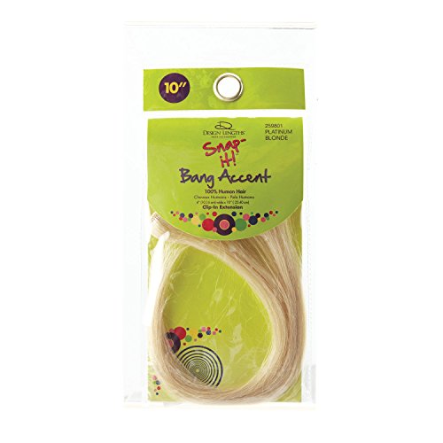 Design Length Snap It 10 Inch Clip-In Human Hair Bang Accent Platinum Blonde