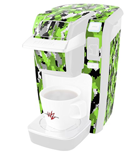 WraptorSkinz Decal Style Vinyl Skin compatible for Keurig K10 / K15 Mini Plus Coffee Makers WraptorCamo Digital Camo Neon Green (COFFEE MAKER NOT INCLUDED)