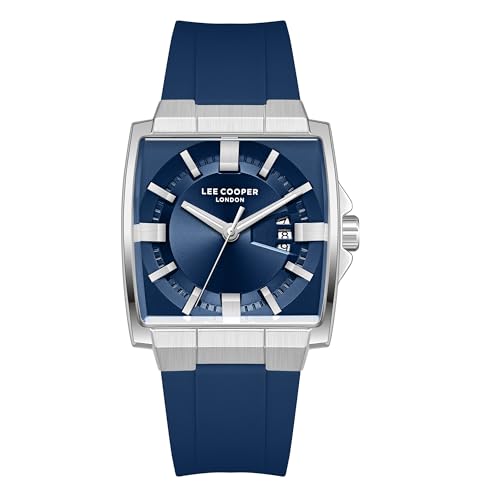 Lee Cooper Men’s 2115-3 Analog Watch, Dark Blue, LC08349.399