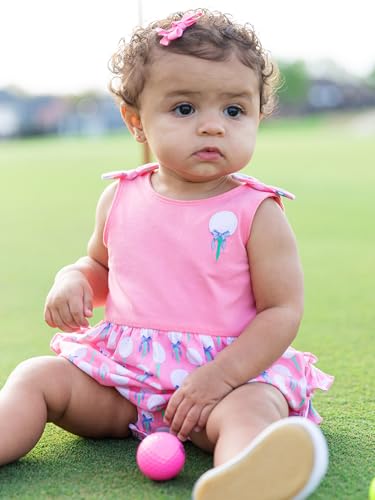 RuffleButts Baby Girls Knit Tie Shoulder Bubble Romper3