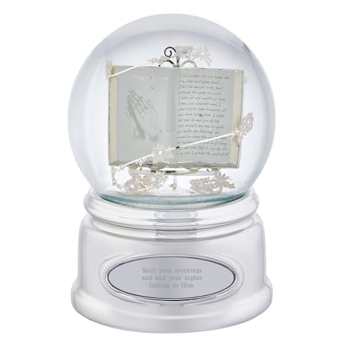 Product Image of the THINGS REMEMBERED Engraved Praying Hands Musical Snow Globe, Plays “Amazing Grace” Music, Beautiful and Unique Gift (Free Customization)