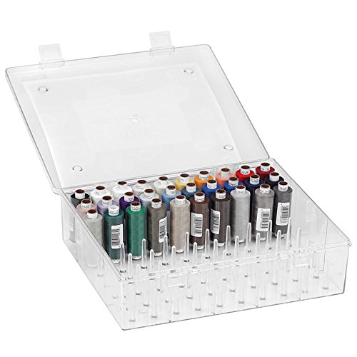 Nähwelt Flach Garnbox für 80 Konen, gefüllt mit 30 Rollen Troja jeweils 500m (0,00399 €/m)