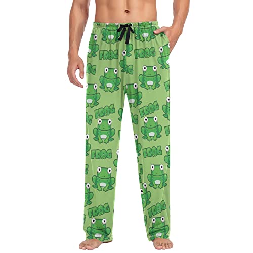 Princess Frogs Pajama Pants Mens Lounge Pants Super Soft Men Pajama Bottoms with Drawstring & Pockets3