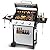 3-Burner Propane Gas Grill with 30,000 BTU Output - Double-layer Stainless Steel Grill Lid, Cast Iron Cooking Grids, Easy-Clean Grease Management & Even Heat Distribution for Perfect BBQs