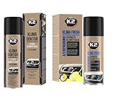 K2 Air Con Bomb FRESH 150 ml Bundle with Air Conditioning Cleaner Foam 500 ml A/C Remove Odor