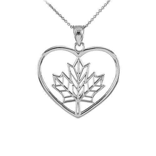 925�X�^�[�����O�V���o�[�t�B���O���[Canadian Maple Leaf�`���[���I�[�v���n�[�g�y���_���g�l�b�N���X �V���o�[