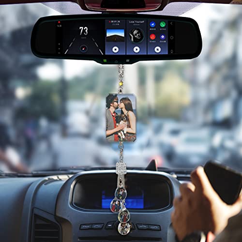 Mexican Car Pendant, Fashion Car Interior Pendant Gifts, Lucky Crystal Car Interior, Photo Customization For Driving Her / Him Crystal-Rectangle #TOP4