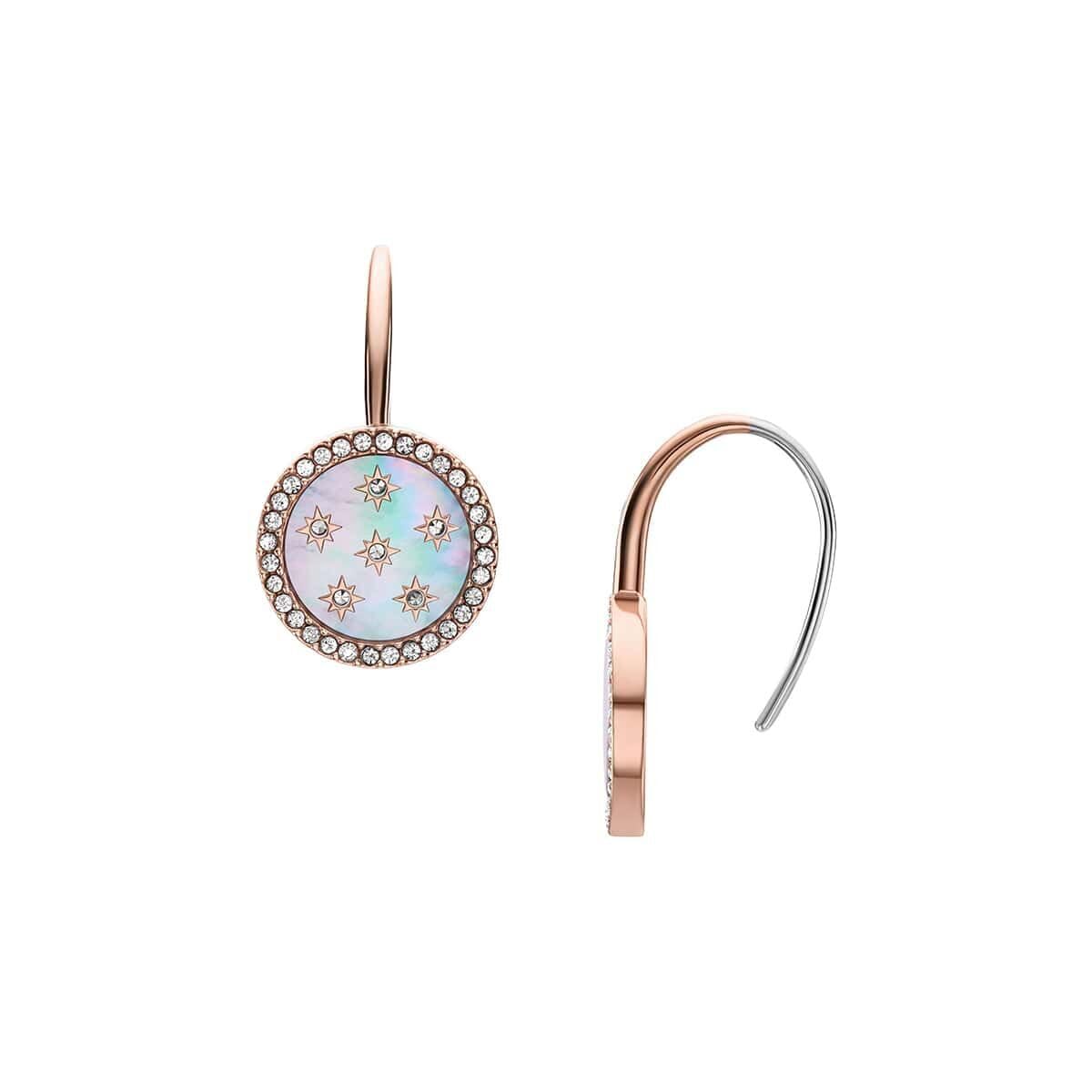 Fossil Merrit Women's Rose Gold-Tone Stainless Steel Earring, JF04938791